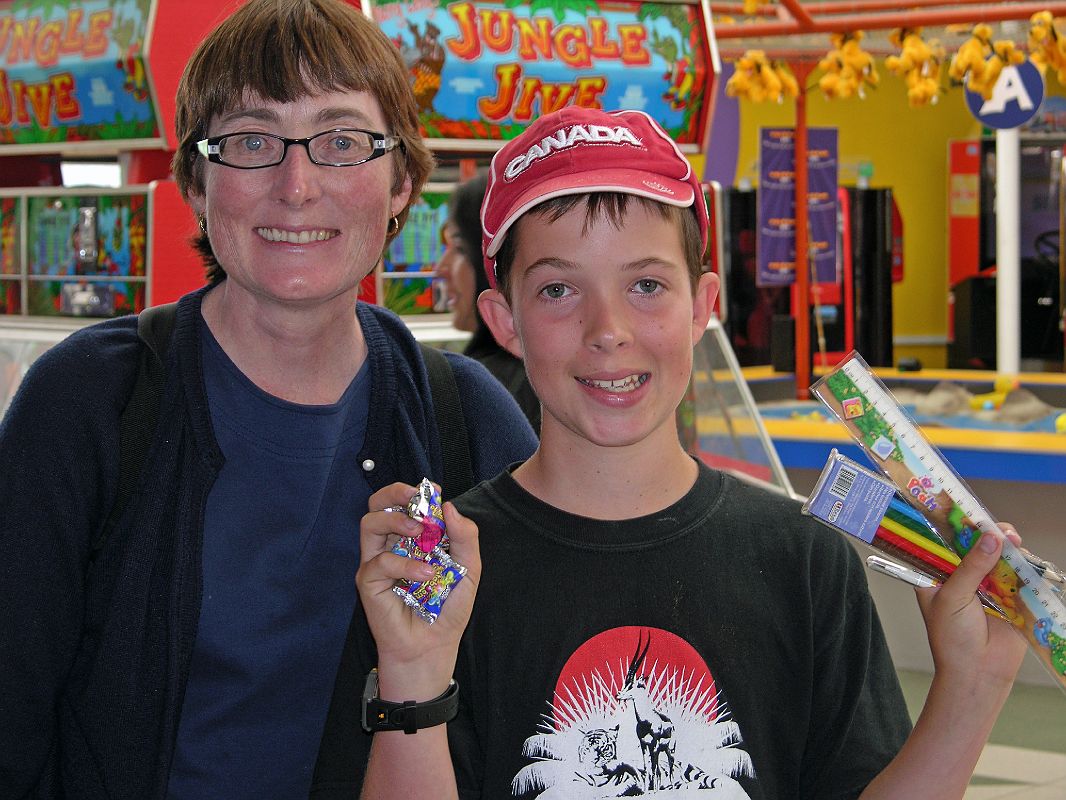 Ecuador Quito 03-06 Charlotte Ryan and Peter Ryan Taking a Break At Amusement Park At TeleferiQo